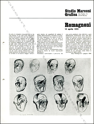 Bepi ROMAGNONI. Milan, Studio Marconi, 1972.