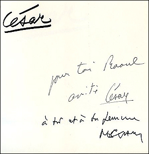 C�sar - Paris, Editions Andr� Sauret, 1975.