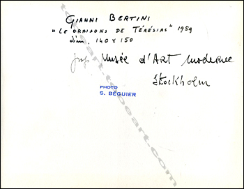 Gianni BERTINI - «Les Oraisons de Térésias» 1959.