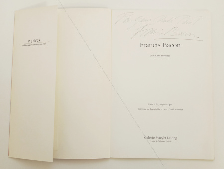 Francis BACON - Peintures rcentes. Paris, Galerie Maeght Lelong, 1984.