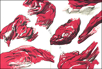  Lithographie originale de Henri Cueco.