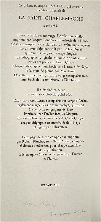 Gudmundur ERRO - La Saint-Charlemagne - Paris, Le Soleil noir, 1976.