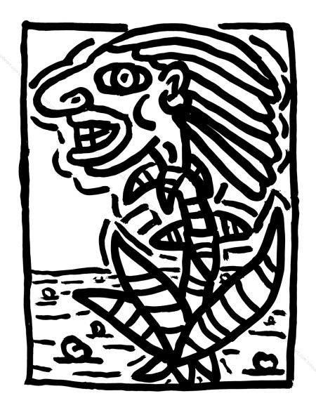 Robert COMBAS - Iroquois. S&eacute;rigraphie originale, 1985.