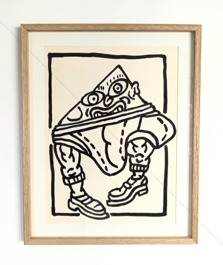 Robert COMBAS - T&Ecirc;TE de Pizza. S&eacute;rigraphie originale, 1985.