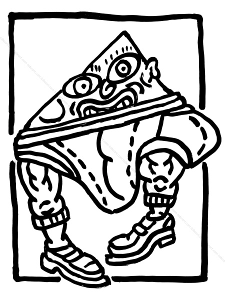 Robert COMBAS - T&Ecirc;TE de Pizza. S&eacute;rigraphie originale, 1985.