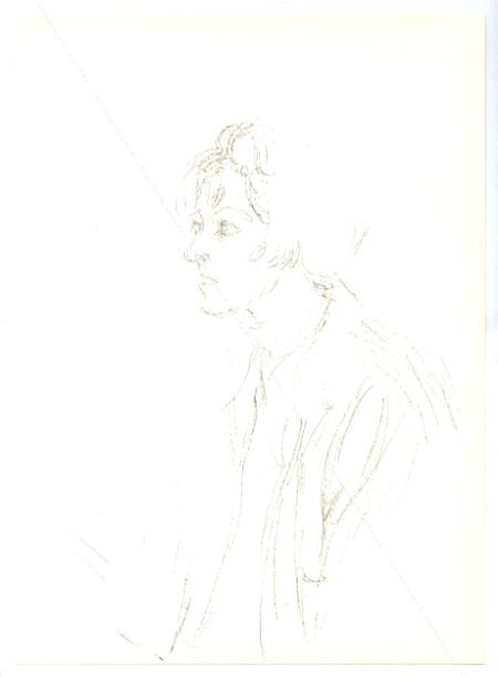 Alberto GIACOMETTI - ��Profil de femme��. Lithgraphie originale / original lithograph, 1964.