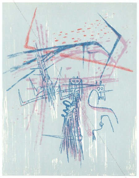 Wilfredo LAM - Les affinit&eacute;s ambig�es. Lithographie originale / Original Lithograph. Paris, XXe Si&egrave;cle, 1963.
