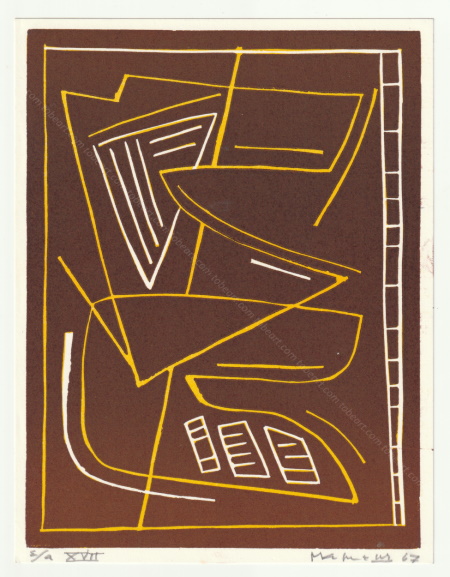 Alberto MAGNELLI - Lithographie / lithograph, XX&egrave;me Si&egrave;cle 1971.