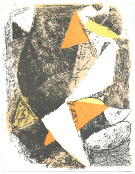 Marino MARINI | Sans titre 2 | Lithographie originale | Revue XXe Si&egrave;cle, 1963.