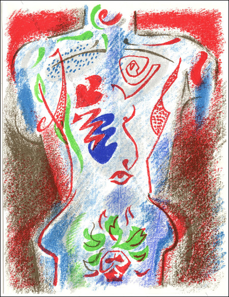 Andr&eacute; MASSON. Lithgraphie, XXe Si&egrave;cle, 1972.