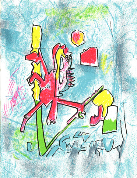 Roberto MATTA - T'ou't se tient. Lithographie originale / original lithograph, 1975.