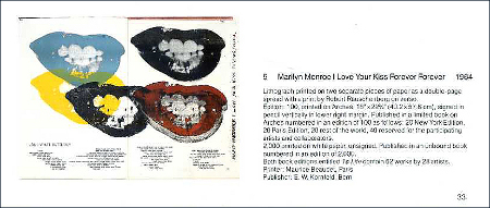 Andy WARHOL - Marilyn Monroe I Love Your Kiss Forever Forever (1&cent; life). Lithographie originale / original lithograph, 1964.