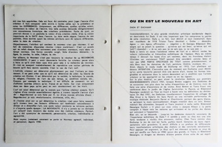 BEN (Vautier). TOUT n�9. ESTHETIQUE. Nice, Centre d'Art total (Ben), (1966).