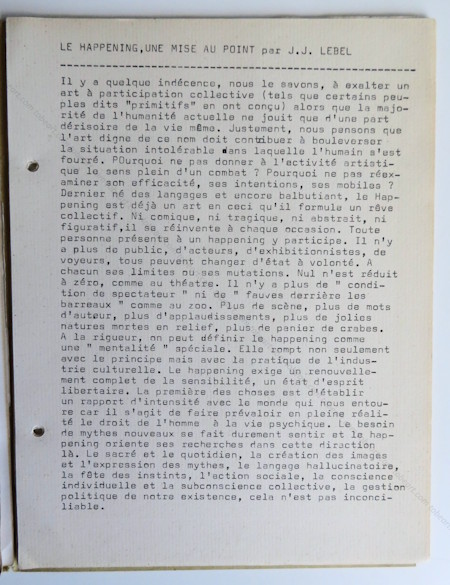 BEN (Vautier). TOUT n�7. Nice, Centre d'Art total (Ben), (1965).