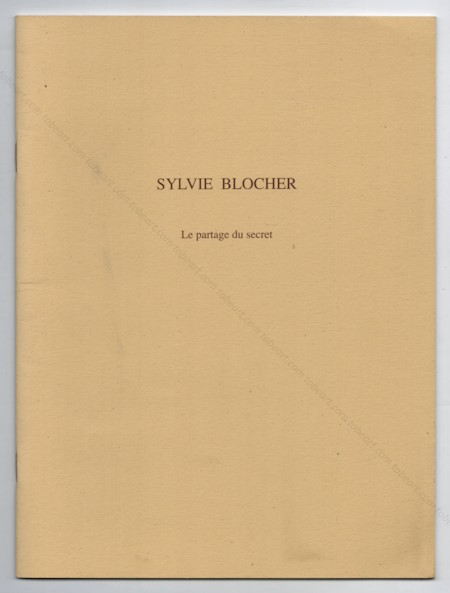 BLOCHER. Ivry, Centre d'Art Contemporain - Galerie Fernand Léger, 1992.
