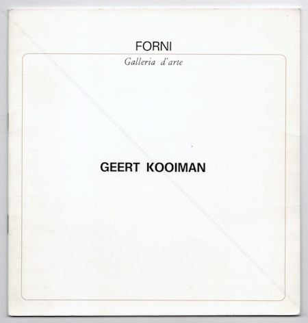 Geert Kooiman. Bologna, Galleria Forni, 1974.